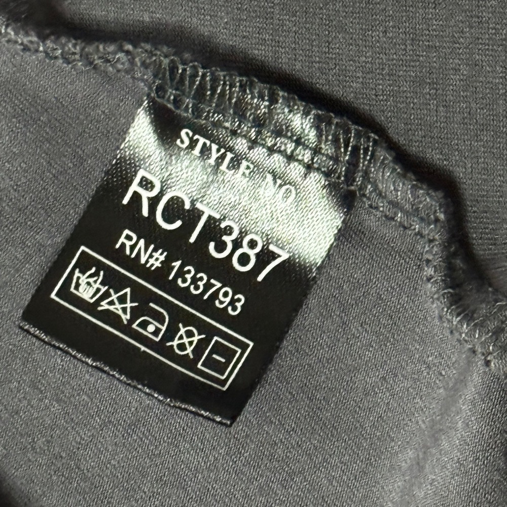POL Charcoal Gray V-Neck Back Cutout Ruched Tie Top RCT387 Large - Picture 7 of 7